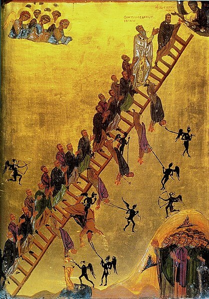 Icon of the ladder of divine ascent.