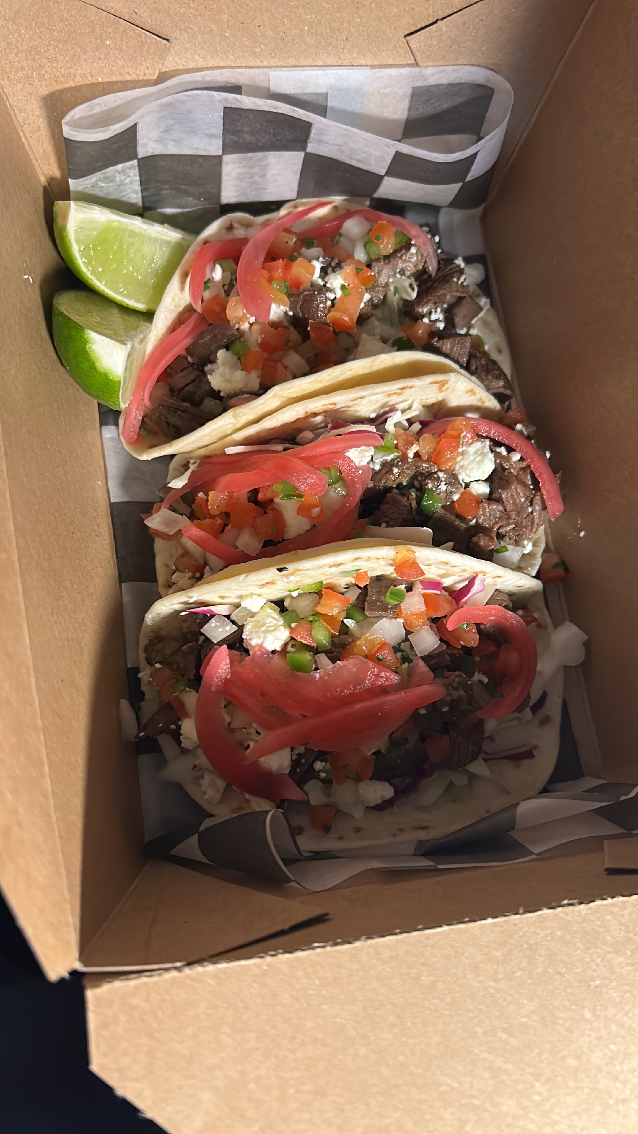 Three tacos
