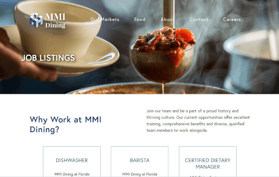 MMI Dining website.